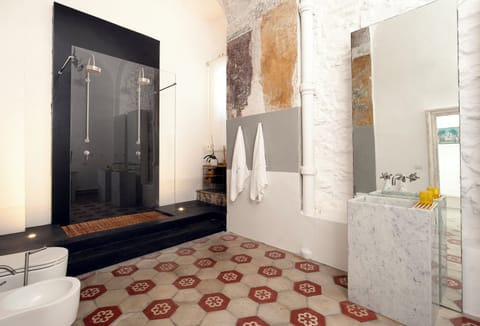 Exclusive Suite | Bathroom | Shower, hair dryer, bathrobes, slippers