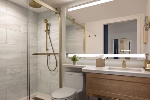 Eco-friendly toiletries, hair dryer, bathrobes, slippers