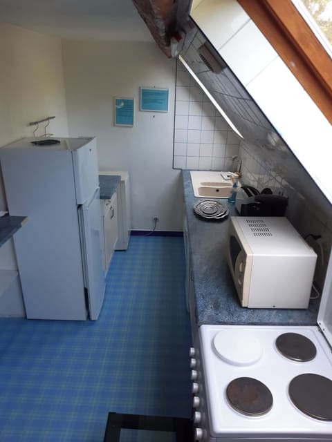 Family Apartment | Private kitchen | Toaster, eco-friendly cleaning products, paper towels