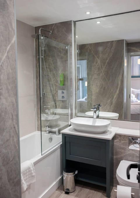 Free toiletries, hair dryer, towels, soap