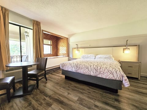 Premium Room, 1 King Bed, Jetted Tub, Mountain View | Individually furnished, desk, laptop workspace, free WiFi