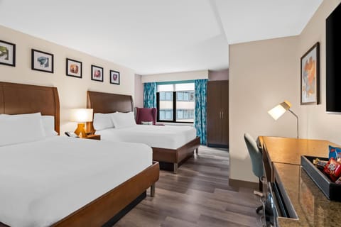 Room, 2 Queen Beds (Drinks & Snacks) | Premium bedding, in-room safe, soundproofing, free WiFi