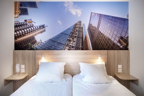 Desk, free WiFi, bed sheets