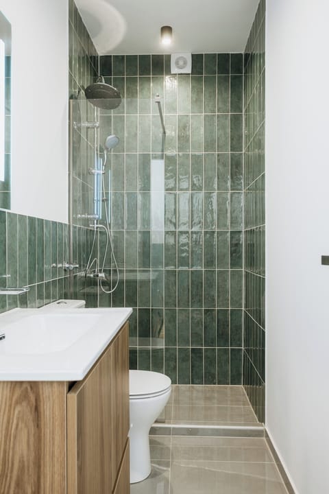 Double Room | Bathroom | Shower, hair dryer, slippers, towels