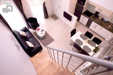 Luxury Apartment, 2 Bedrooms, Hot Tub (Wind Room) | Living area | Flat-screen TV