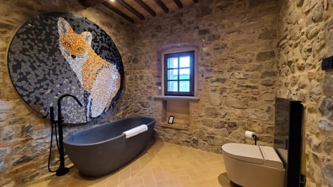 Double Room, Private Bathroom, Tower | Bathroom | Hair dryer, bathrobes, towels, soap