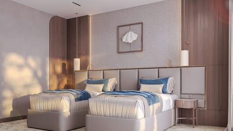 Hypo-allergenic bedding, minibar, in-room safe, desk