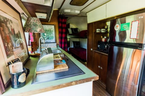 Family Cabin | Private kitchen | Microwave, coffee/tea maker, paper towels, dining tables