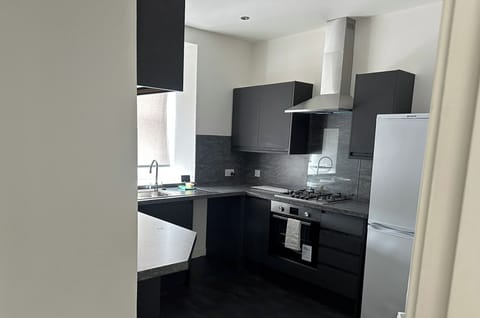 Apartment | Private kitchen | Fridge, microwave, oven, stovetop
