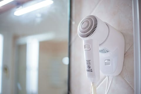 Double Room | Bathroom | Shower, hair dryer, towels, soap