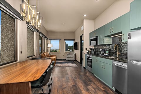 Superior Suite, 2 Bedrooms, Lake View | Private kitchen | Full-size fridge, microwave, oven, stovetop