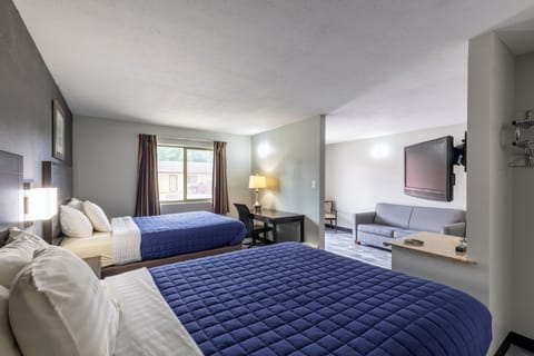 Superior Studio Suite, 2 Queen Beds, Kitchenette | Desk, iron/ironing board, free WiFi, bed sheets
