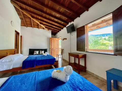Family Double or Twin Room, Patio, Mountain View | Desk, free WiFi, bed sheets