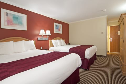 Standard Room, 2 Queen Beds, Non Smoking | Premium bedding, desk, iron/ironing board, free WiFi