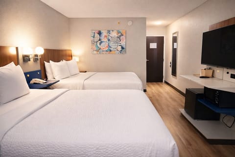 Standard Room, 2 Queen Beds | Premium bedding, desk, free cribs/infant beds, rollaway beds