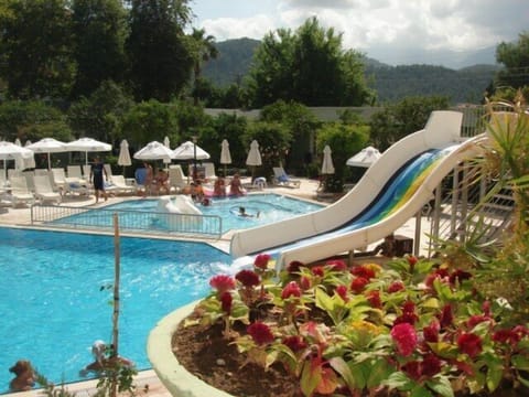 Outdoor pool, open 7 AM to 7 PM, pool umbrellas, sun loungers