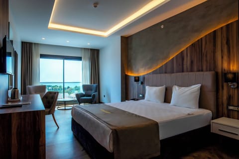 In-room safe, desk, laptop workspace, soundproofing