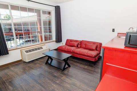 Superior Single Room, 1 King Bed, Hot Tub | Living area | 32-inch LCD TV with digital channels