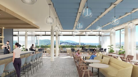 Rooftop bar, garden views, open daily