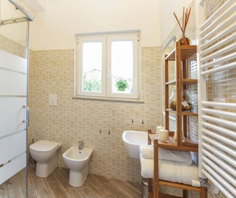 Double or Twin Room, Terrace | Bathroom | Shower, free toiletries, hair dryer, bidet