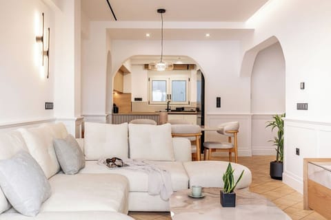 Luxury Apartment, Park View | Living area | 43-inch Smart TV with satellite channels, Netflix, streaming services