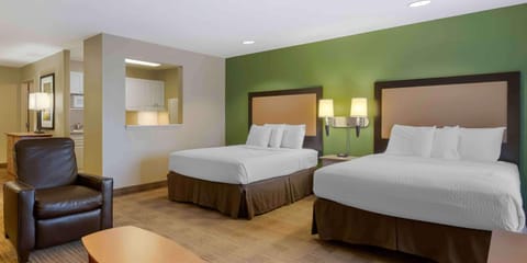 Deluxe Studio, Multiple Beds, Non Smoking | Pillowtop beds, desk, laptop workspace, iron/ironing board