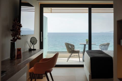 Junior Suite, Balcony, Sea View | Egyptian cotton sheets, premium bedding, memory foam beds, in-room safe