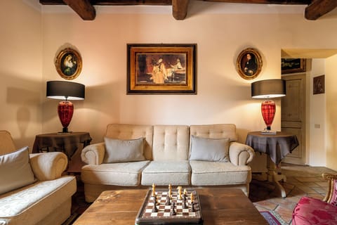 Apartment | Living area | 32-inch flat-screen TV with cable channels