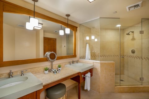 Eco-friendly toiletries, hair dryer, bathrobes, towels