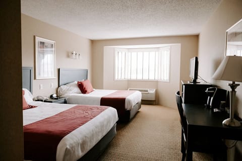 Standard Room, 2 Queen Beds, Non Smoking | Desk, iron/ironing board, free WiFi, bed sheets