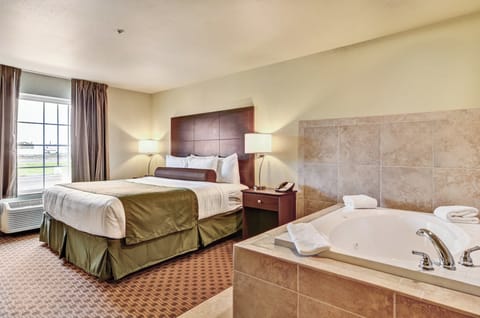 Premium bedding, pillowtop beds, desk, laptop workspace