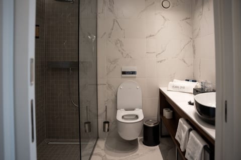 Double Room, City View | Bathroom | Shower, hair dryer, bathrobes, slippers