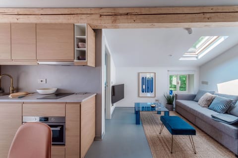 Apartment, Patio, Lake View | Living area | 30-inch TV with digital channels