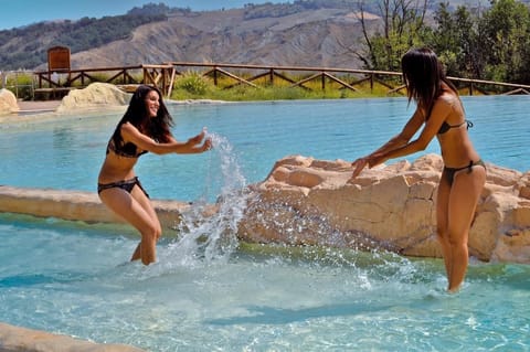 Indoor pool, outdoor pool, sun loungers