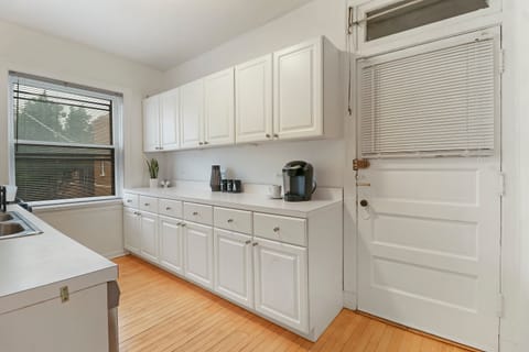 Classic Apartment | Private kitchen | Fridge, microwave, oven, stovetop