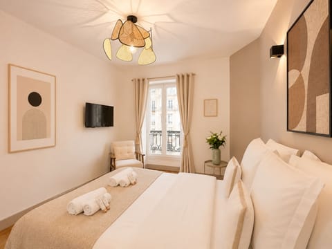 Superior Apartment, Courtyard View | Living area | 80-cm Smart TV with digital channels