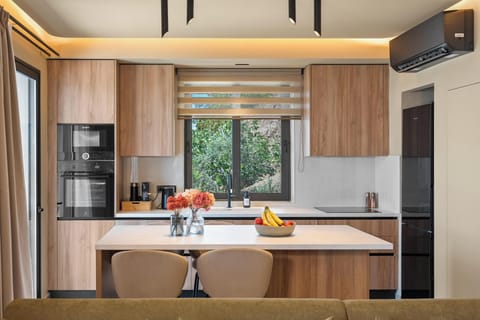 Villa, Sea View | Private kitchen | Full-size fridge, microwave, oven, stovetop