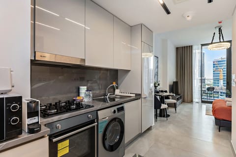 Superior Studio, Balcony, Pool View | Private kitchen | Espresso maker, electric kettle, toaster, freezer