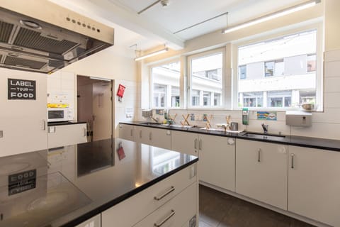 Shared fridge, microwave