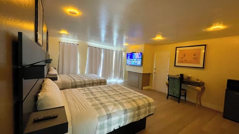 Basic Room, 2 Queen Beds | 1 bedroom, desk, blackout drapes, iron/ironing board