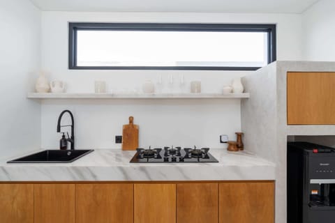 Basic Villa | Private kitchen | Fridge, microwave, stovetop, electric kettle