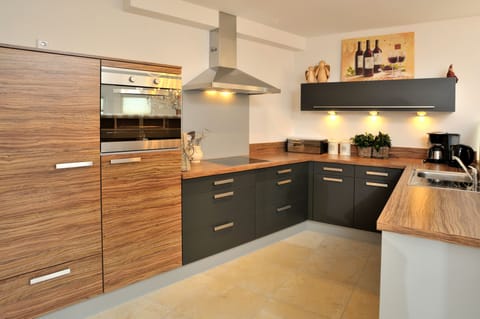 Apartment (Excl. 215 EUR cleaning fee) | Private kitchen | Full-size fridge, microwave, oven, stovetop