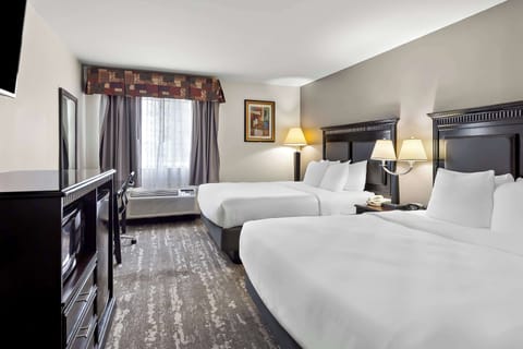 Standard Room, 2 Double Beds, Accessible, Refrigerator & Microwave (Pet Friendly) | Desk, blackout drapes, iron/ironing board, free WiFi