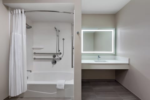 Suite, 2 Queen Beds, Accessible Bathtub (Mobility, Accessible Tub) | Hypo-allergenic bedding, iron/ironing board, free cribs/infant beds