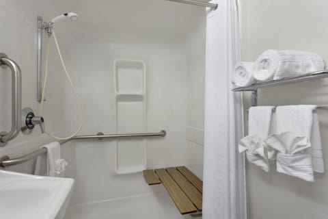 Room, Accessible | Bathroom | Combined shower/tub, eco-friendly toiletries, hair dryer, towels