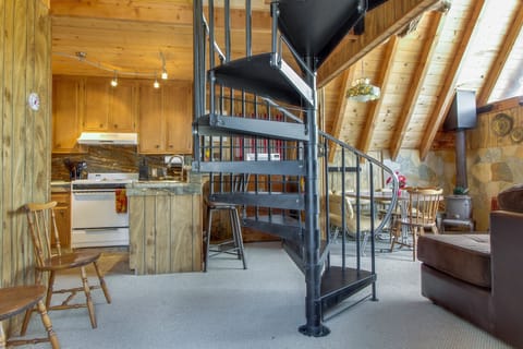 Cabin, Multiple Beds, Pool Access, Mountain View (VC247) | Living area | Fireplace