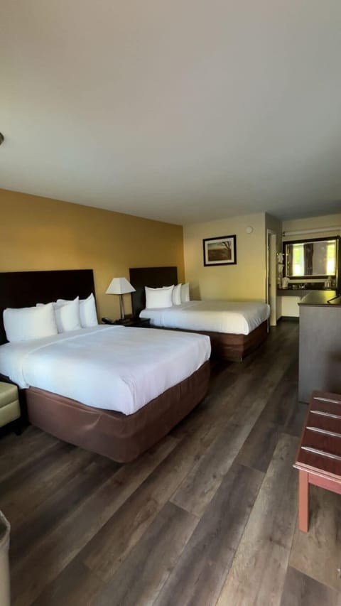 Desk, laptop workspace, blackout drapes, free WiFi