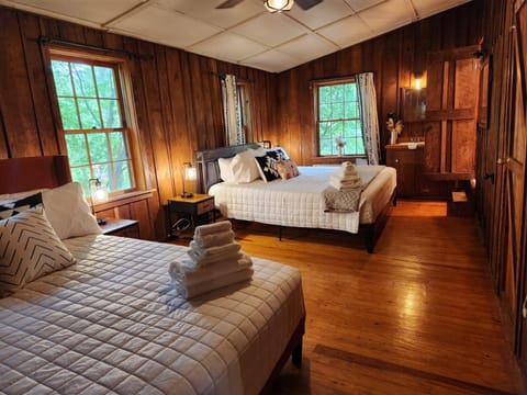 Individually decorated, individually furnished, desk, laptop workspace