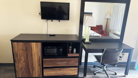 Room, 2 Double Beds, Non Smoking, Refrigerator & Microwave | Desk, laptop workspace, blackout drapes, iron/ironing board