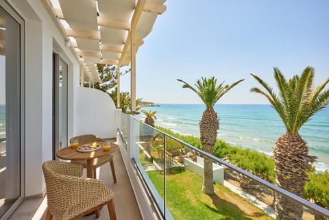 Deluxe Triple Room, Partial Sea View | Terrace/patio